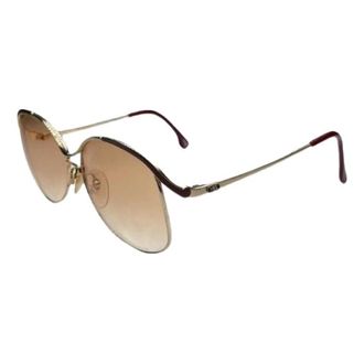 Saint Laurent Pre-owned Accessories, female, Orange, Size: ONE SIZE Pre-owned Metal Sunglasses