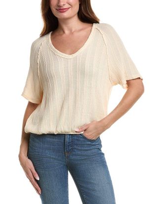 Project Social T Paola Sweater V-Neck Bubble T-Shirt