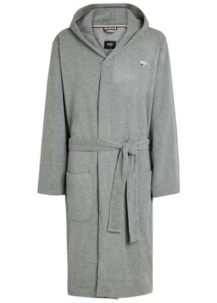BOSS Boss Logo Terry Robe - Grey - L