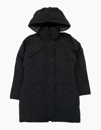 Canada Goose Womens Canada Goose Trillium Parka With Trim Hood 61 Black - Size: 10/8