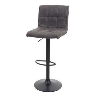 Hhg Nunca Usado] Taburete De Bar Hhg 345, Taburete De Bar Taburete De Mostrador, Imitaci&oacute;n De Ante Certificado Mvg, Vintage Gris Oscuro