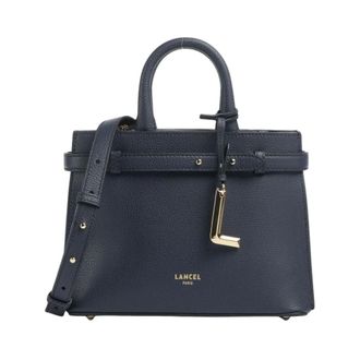Lancel Tassen, Dames, Blauw, ONE Size, Leer, Faubourg Carryall S