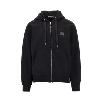 Dolce & Gabbana Cotton sweatshirt with log plate Man 46