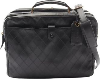 Chanel Pre-owned Vintage Weekendtas - Dames - Vintage Weekendtas - Zwart - ONE Size - Leer - Vintage