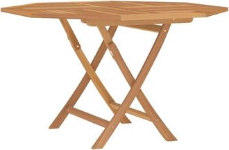 vidaXL Mesa de jardín plegable madera maciza de teca 110x110x75 cm vidaXL