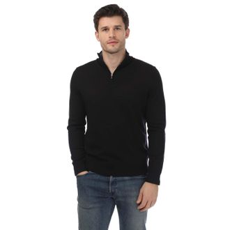 Ted Baker Heren Ted Baker Limehas Merino Wol Core Half-Zip Sweatshirt in Navy