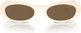 Vogue Sunglasses Vo5582 S 316773 Full Ivory/Dark Brown Womens