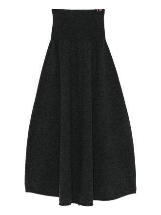 Extreme Cashmere high-waist midi skirt - Grey