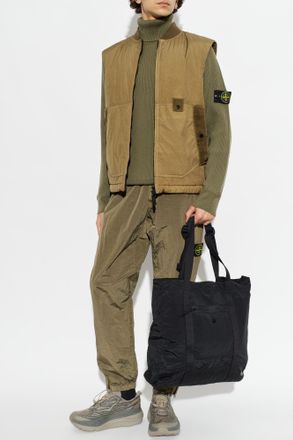 Stone Island Insulated Vest With Pockets, Mens, Brown