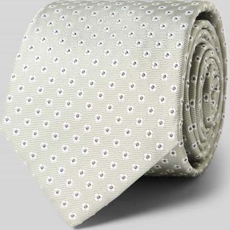 Gierremilano Seidenkrawatte aus reiner Seide mit Allover-Stitching (7,5 cm) in Hellgruen, Gr&ouml;&szlig;e 1