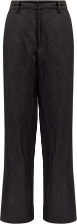 Maison Margiela Pantaloni svasati con logo a singola cucitura - Nero