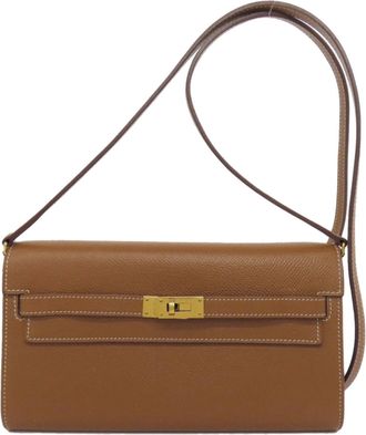 Hermès Gold Epsom Leather Chain/Shoulder Wallet (Pre-Owned)