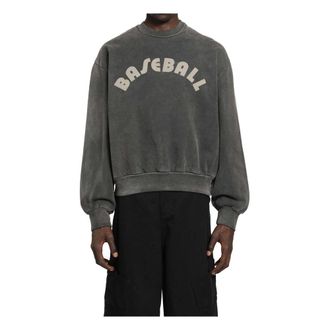 Fear of God Sweatshirts, male, Gray, Size: XL Baseball Classic Fit Half Raglan Sweatshirt