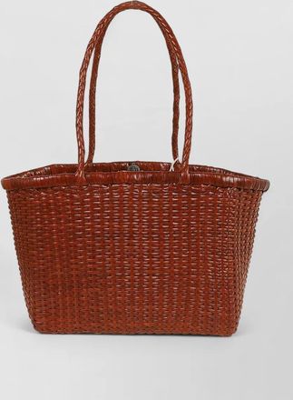 Dragon Diffusion small weave basket bag dual handles