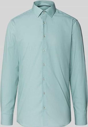 Eterna Slim Fit Business Hemd aus Lyocell-Mix mit Kentkragen in Gruen, Gr&ouml;&szlig;e 38