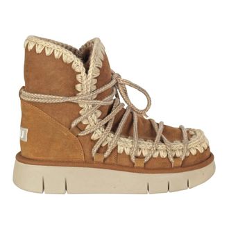 Mou Winter Boots, female, Brown, 7 UK, Stivaletto Bounce Boot Suede Scoubedoo