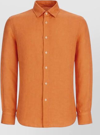 120% Lino mens shirt long sleeves button down collar