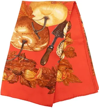Herm&egrave;s Pre-owned Hermes Citrouilles et Coloquintes Silk Scarf 90 Ladies V65U9WGTL1AW7SIA
