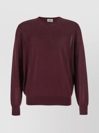 Saint Laurent sheer long sleeve wool crewneck sweater