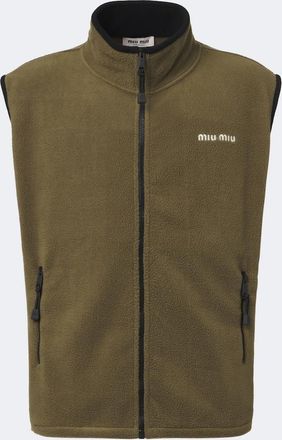 Miu Miu Gilet in pile con zip