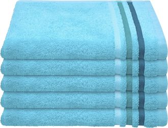 Schiesser Gästehandtücher »Skyline Color aus 100 % Baumwolle mit eleganter Streifenbordüre« MADE IN GREEN by OEKO-TEX