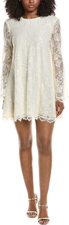 Toccin Gramercy Lace Silk-Trim Mini Dress