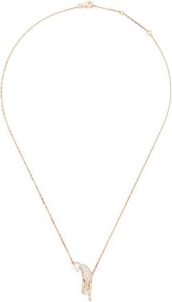 Yvonne Léon 18K Yellow Collier Félin Diamond Necklace - Womens - 18kt Gold/White Diamond/Grey Diamond