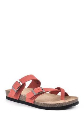 White Mountain Gracie Double Buckle Sandal in Red/leather at Nordstrom Rack, Size 12