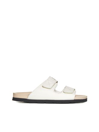 Palm Angels Leather Logo Sandals