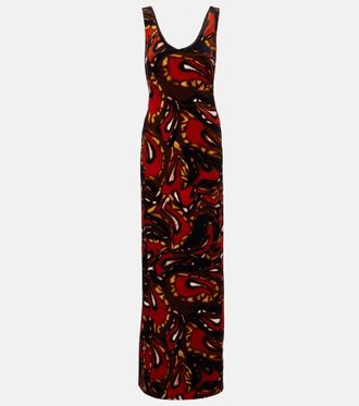 Dries Van Noten Debant printed cotton-blend maxi dress