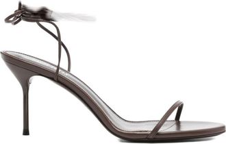 PARIS TEXAS Brown Open Toe Heels