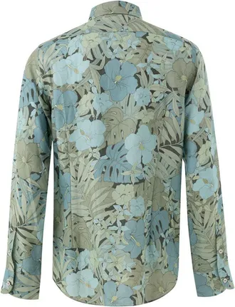 Tom Ford Mens Blue Lyocell Pattern Shirt