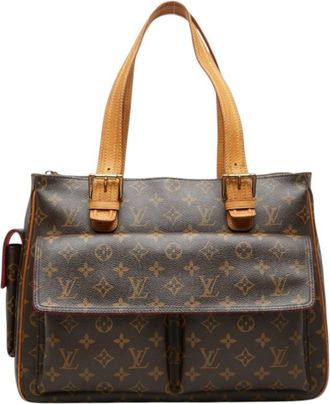 Louis Vuitton Brown Monogram Pvc Leather Shoulder Bag Tote Bag (Pre-Owned)
