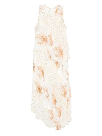Ulla Johnson Gelaagde jurk met bloemenprint - Beige