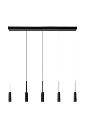 Lucide TUBULE Non Dimmable Stylish Indoor Modern LED Bar Pendant Light in Black