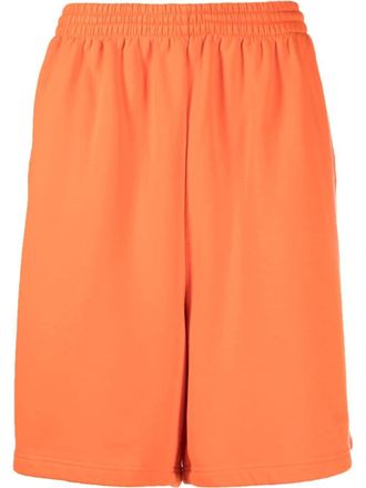 Balenciaga logo-embroidered track shorts - men - Polyester/Cotton - L - Orange