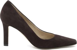 The Row 80 mm suède pumps met vierkante neus - Bruin