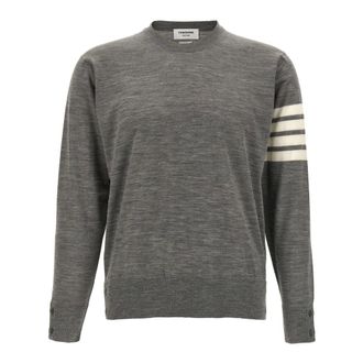 Thom Browne Heren, Truien, Grijs, Maat: M Wol