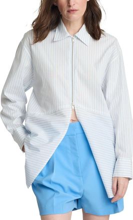 Kenneth Cole Front Paneled 1/2-Zip Shirt