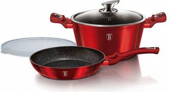 Berlinger Haus Berlinger Haus L&iacute;nea Borgo&ntilde;a Met&aacute;lico Bh-6779 Juego De Ollas De 3 Piezas 24 Cm