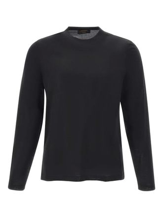 Gran Sasso long-sleeve crew-neck sweater - men - Wool - 50 - Black