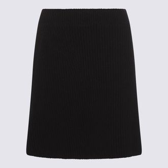 Jil Sander Black Wool Mini Skirt