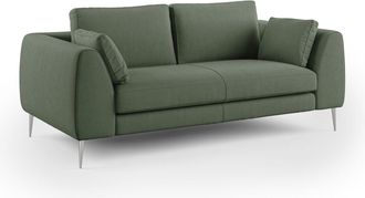 Divani.Store Divani.store - Plano Sof&aacute; Moderno En Microfibra T&eacute;cnica Desmontable 176 Cm Verde