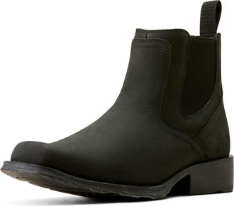 Ariat Mens Midtown Rambler Western Boots in Matte Black, D Medium Width, Size 10.5, by Ariat