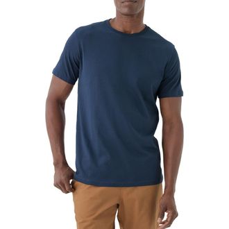 Pact Organic Softspun Crew Neck Tee in French Navy at Nordstrom, Size Small
