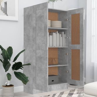 Berkfield Home Classic Book Cabinet Concrete Grey 82.5x30.5x150 cm Engineered Wood