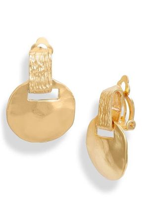Karine Sultan Mixed Metal Clip On Earrings in Gold at Nordstrom
