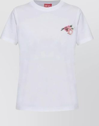 Diesel short sleeve crew neck floral top