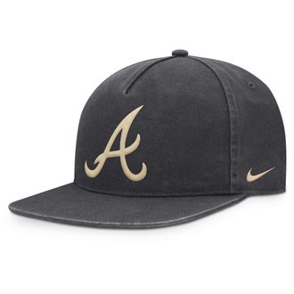 Nike Atlanta Braves Pro Nike Mens MLB Adjustable Hat in Grey | NB5706FAW-DPJ