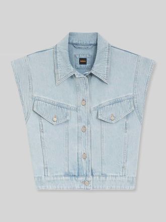 Boss Orange by Hugo Boss BOSS Orange Regular Fit Weste aus reiner Baumwolle Modell VEST 1.0 in Hellblau, Gr&ouml;&szlig;e XL